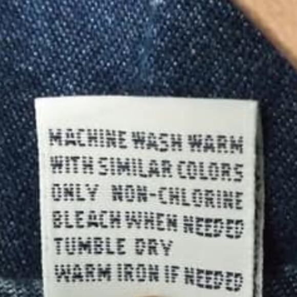 Westbound Jean Paisley Print Overall Maxi Denim Dress Modest Sz Large - Picture 5 of 7